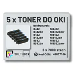 5-PAK Multibox Toner do OKI B412 B432 B512 MB472 MB492 MB562 45807106 zamiennik - 2