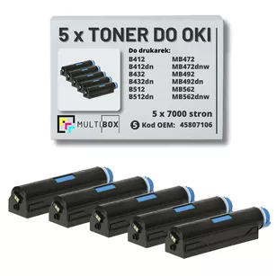 Toner do OKI B412 B432 B512 MB472 MB492 MB562 45807106 5 pak zamiennik Multibox