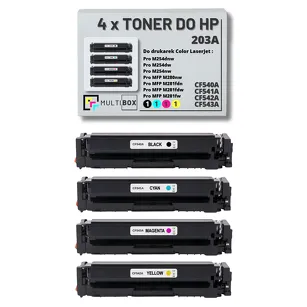 4-PAK Multibox Toner do HP 203A CMYK CF540A CF541A CF542A CF543A zamiennik