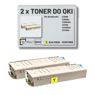 Toner do OKI C5600 C5700 43381905 2-pak yellow zamiennik Multibox