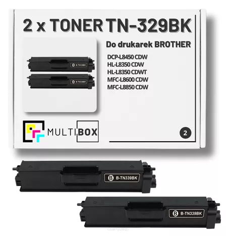 Toner do BROTHER TN329BK 2-pak Black Multibox zamiennik