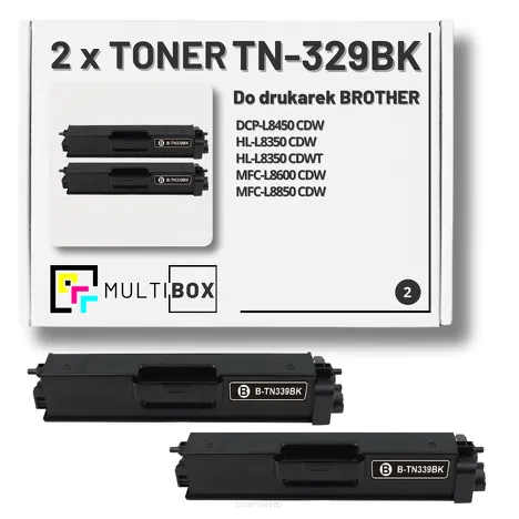 2-PAK Multibox Toner do BROTHER TN329BK Black zamiennik
