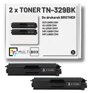 2-PAK Multibox Toner do BROTHER TN329BK Black zamiennik