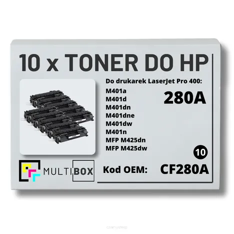 10-PAK Multibox Toner do HP CF280A 80A M401 M425 zamiennik