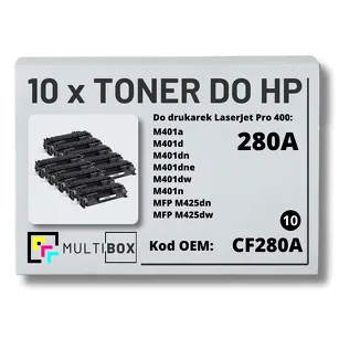 10-PAK Multibox Toner do HP CF280A 80A M401 M425 zamiennik