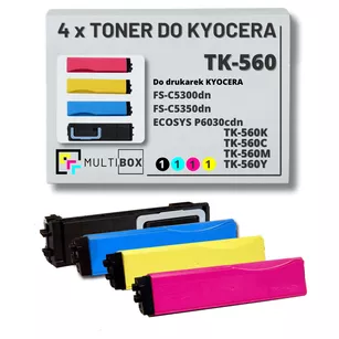 4-pak Toner do KYOCERA TK560 FSC5300 12,0K/3x10,0K CMYK Multibox zamiennik