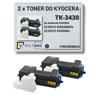 2-pak Toner do KYOCERA TK3430 1T0C0W0NL0 ECOSYS MA5500ifx PA5500x 2x25.0K Multibox zamiennik