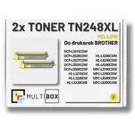 2-PAK Multibox Toner do BROTHER TN248XLY Yellow zamiennik - 2