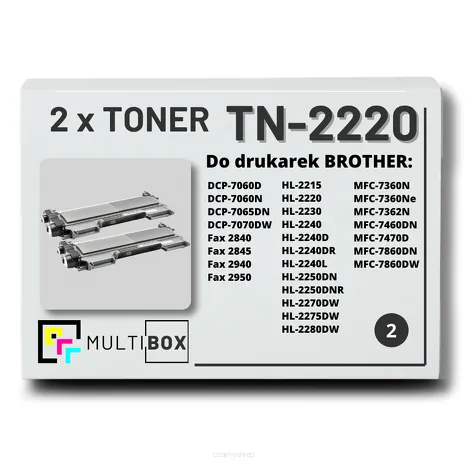 Toner do BROTHER TN-2220 2-pak Multibox zamiennik