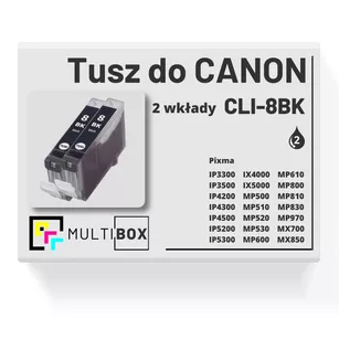 Tusz do CANON CLI8BK 0620B001 2-pak black zamiennik Multibox