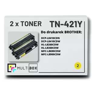 Toner do BROTHER TN421Y 2-pak Yellow Multibox zamiennik