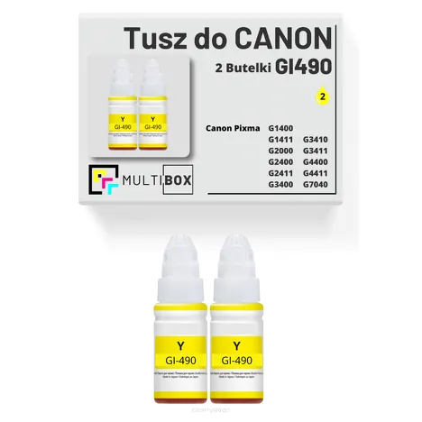 Tusz do CANON GI-490Y 2-pak yellow zamiennik Multibox