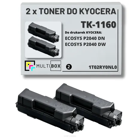 2-pak Toner do KYOCERA TK-1160 1T02RY0NL0 ECOSYS P2040 2x7.2K Multibox zamiennik