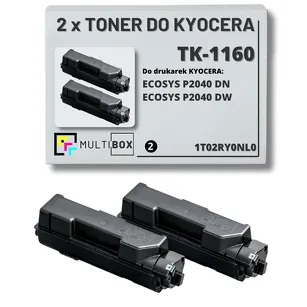 2-pak Toner do KYOCERA TK-1160 1T02RY0NL0 ECOSYS P2040 2x7.2K Multibox zamiennik