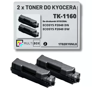 2-pak Toner do KYOCERA TK1160 1T02RY0NL0 ECOSYS P2040 2x7.2K Multibox zamiennik