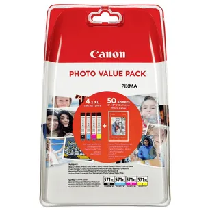 Canon Tusz CLI571XL + 50 x Papier 0332C005 oryginalny black / cyan / magenta / yellow 4-pak