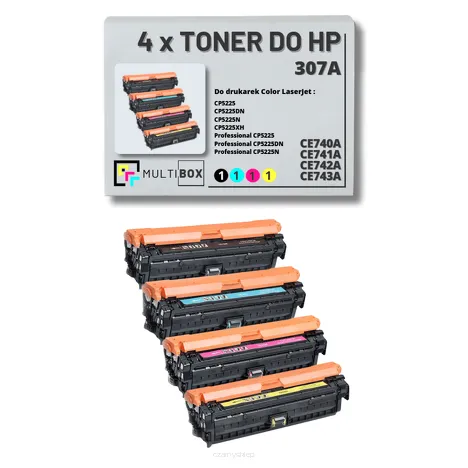 Toner do HP 307A 4-pak CMYK CE740A CE741A CE742A CE743A zamiennik Multibox