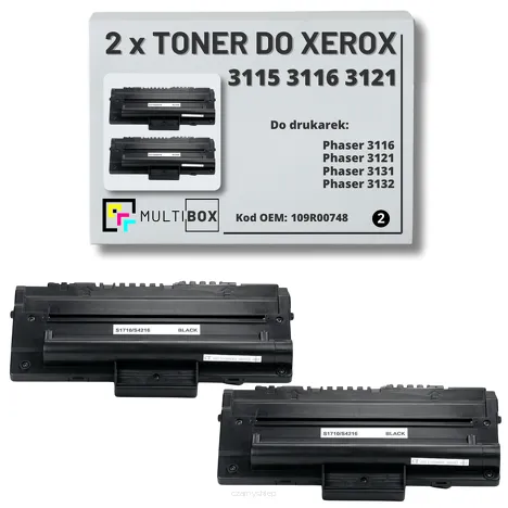 2-pak Toner do XEROX 3115 3116 3121 109R00748 4K Multibox zamiennik