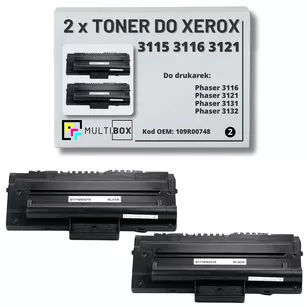 2-pak Toner do XEROX 3115 3116 3121 109R00748 4K Multibox zamiennik