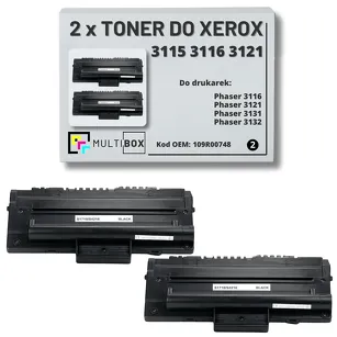 2-PAK Multibox Toner do XEROX 3115 3116 3121 109R00748 4K zamiennik