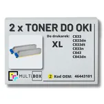 2-PAK Multibox Toner do OKI C833 C843 46443101 XL yellow zamiennik - 2