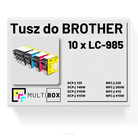 10-pak Tusz do BROTHER LC-985 Multibox