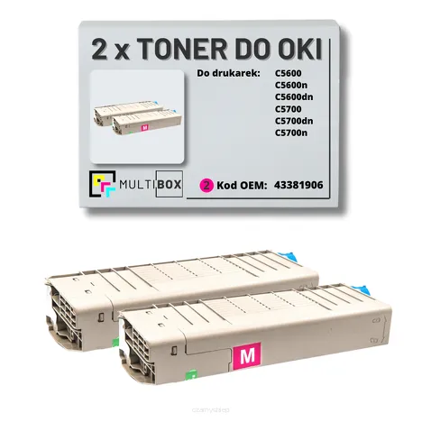 Toner do OKI C5600 C5700 43381906 2-pak magenta zamiennik Multibox