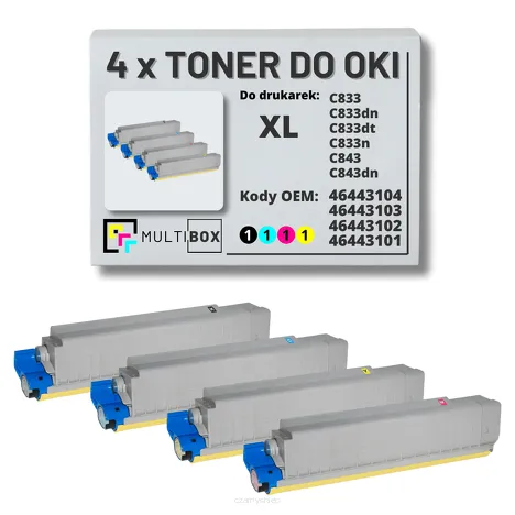 Toner do OKI C833 C843 4-pak XL black/cyan/magenta/yellow zamiennik Multibox