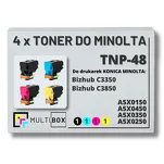 4-PAK Multibox Toner do KONICA MINOLTA TNP48 A5X0150 A5X0450 A5X0350 A5X0250 BIZHUB C3350 C3850 4x10.0K CMYK zamiennik - 2