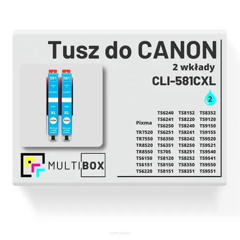 Tusz do CANON CLI-581CXL 2-pak cyan zamiennik Multibox