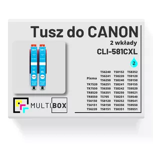 Tusz do CANON CLI581CXL 2-pak cyan zamiennik Multibox