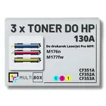 3-PAK Multibox Toner do HP 130A CMY CF351A CF352A CF353A zamiennik - 2