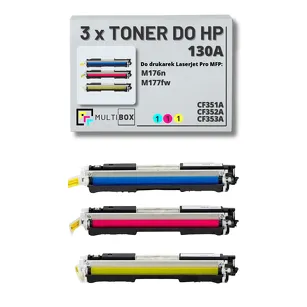 3-PAK Multibox Toner do HP 130A CMY CF351A CF352A CF353A zamiennik
