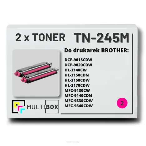 2-PAK Multibox Toner do BROTHER TN245M Magenta zamiennik