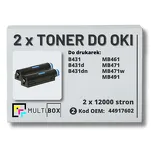 2-PAK Multibox Toner  do OKI B431 MB491 44917602  zamiennik - 2