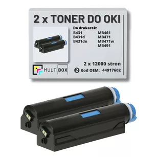 Toner do OKI B431 MB491 44917602 2 pak zamiennik Multibox