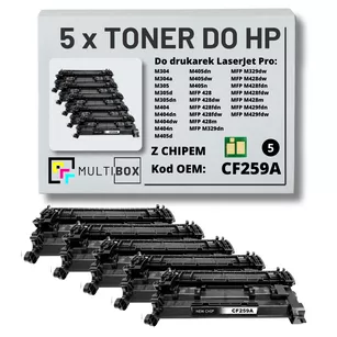 Toner do HP CF259A 59A LaserJet Pro M304 M404 M428 5-pak zamiennik Multibox z chipem