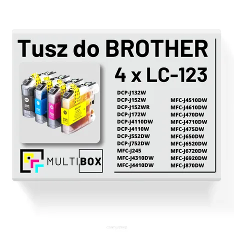 4-pak Tusz do BROTHER LC-123 Multibox