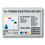 4-PAK Multibox Tonery zasypki do OKI MC851 MC861 MC862 7,0K/3x7,3K - 2