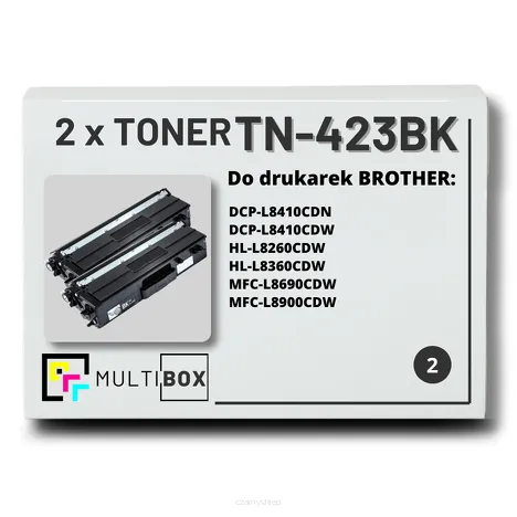 2-PAK Multibox Toner do BROTHER TN423BK Black zamiennik