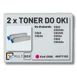 2-PAK Multibox Toner do OKI C823 C833 C843 46471102 magenta zamiennik - 2