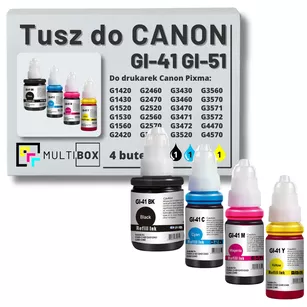 Tusz do CANON GI41 GI51 4-pak black / cyan / magenta / yellow zamiennik Multibox