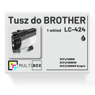 Tusz do BROTHER LC-424BK black zamiennik Multibox