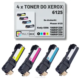 4-pak Toner do XEROX 6125 106R01338 106R01337 106R01336 106R01335 2.0K/3x1.0K CMYK Multibox zamiennik