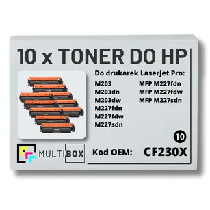 10-PAK Multibox Toner do HP CF230X 30X M203 M227 zamiennik