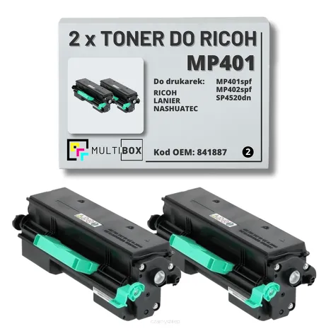 2-PAK Multibox Toner do RICOH MP401 841887 Zamiennik
