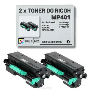 2-pak Toner do RICOH MP401 841887 Zamiennik Multibox