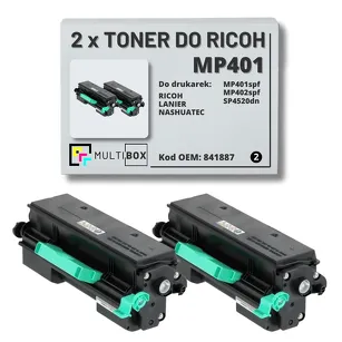2-PAK Multibox Toner do RICOH MP401 841887 Zamiennik