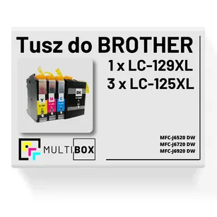 4-pak Tusz do BROTHER LC129XL LC125XL Multibox