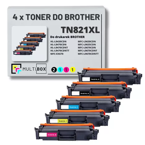 5-PAK Multibox Toner do BROTHER TN821XL CMYK zamiennik